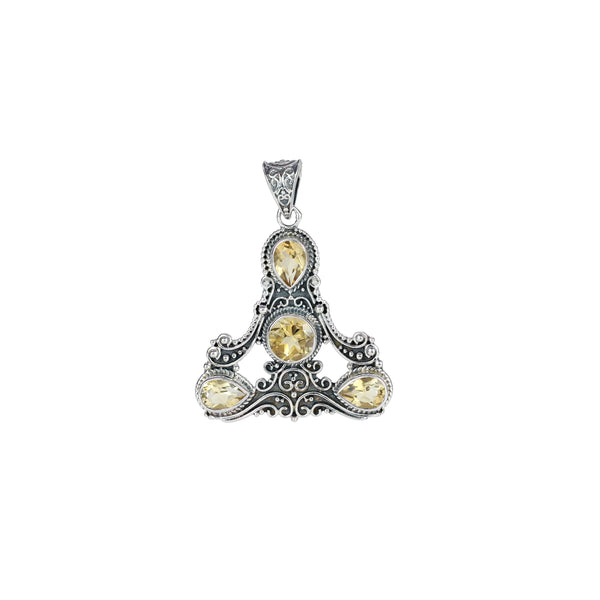 Sterling Silver Citrine Pendant SSP101
