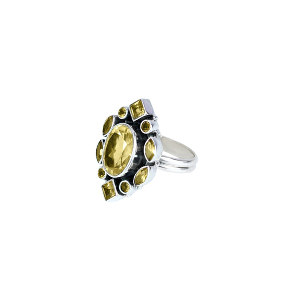 Sterling Silver Citrine Ring SSR427