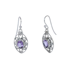 Sterling Silver Amethyst Earrings SSER274