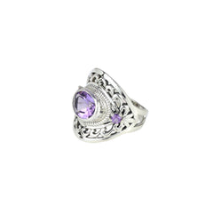 Sterling Silver Amethyst Ring SSR110