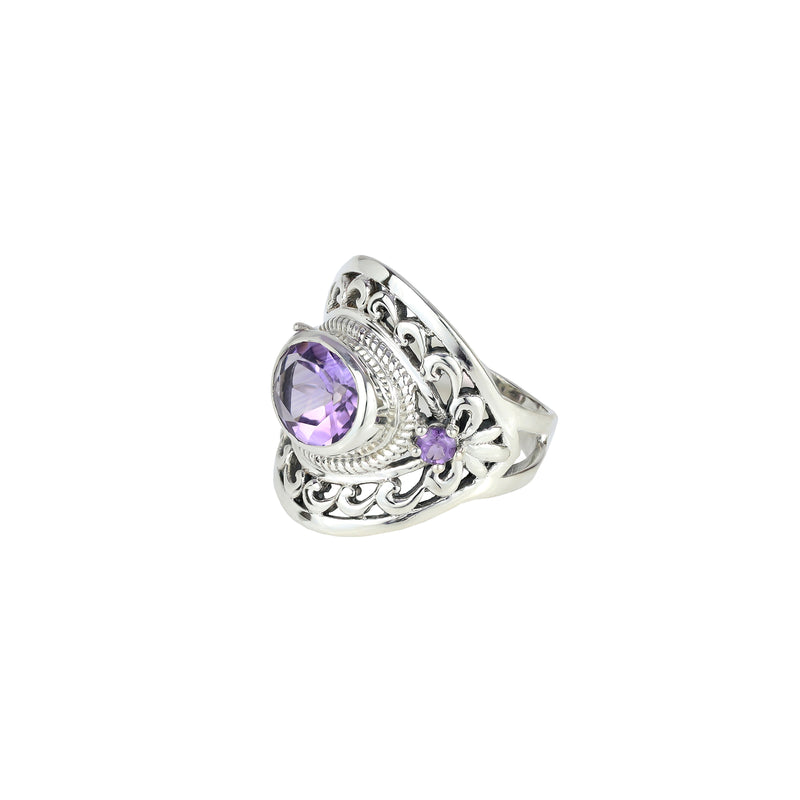 Sterling Silver Amethyst Ring SSR110