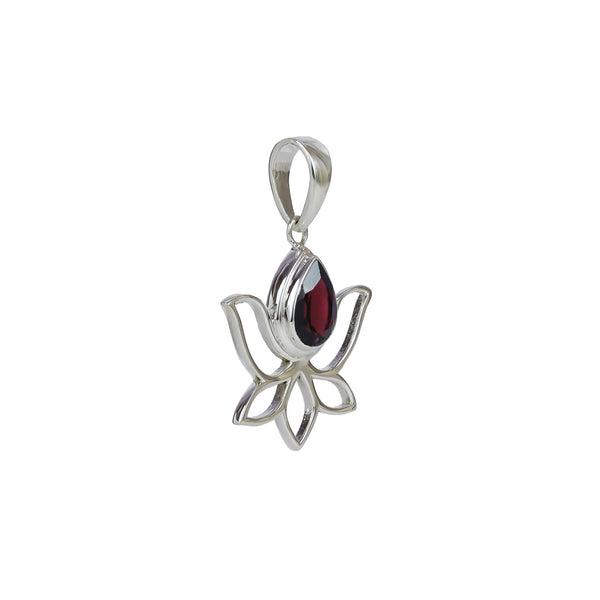 Sterling Silver Garnet Pendant SSP136