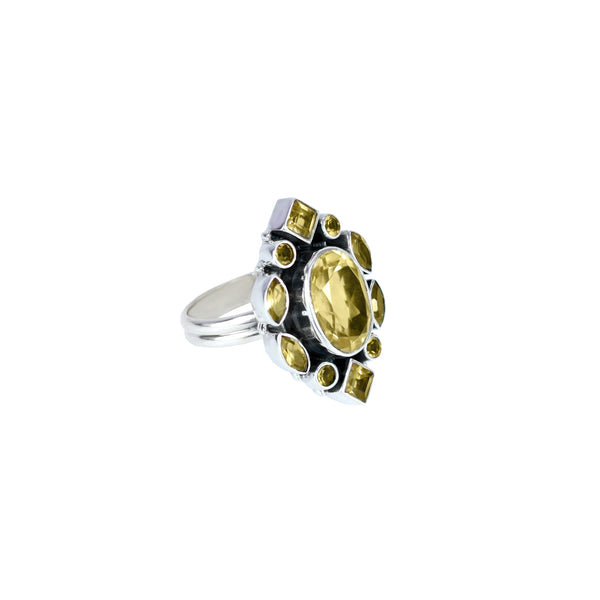 Sterling Silver Citrine Ring SSR427