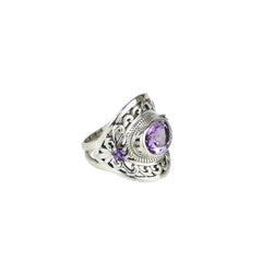 Sterling Silver Amethyst Ring SSR110