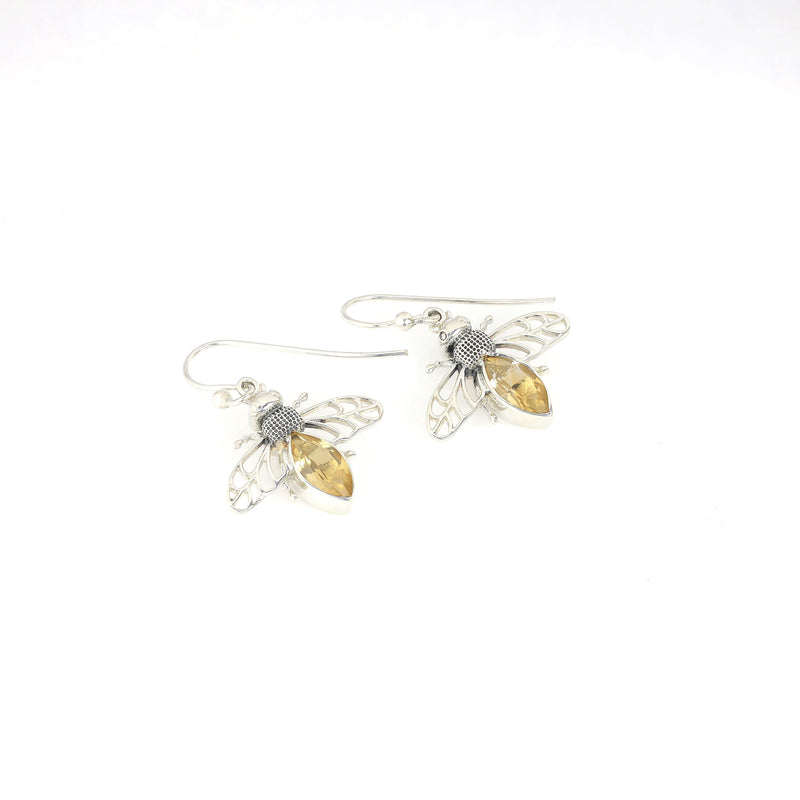 925 Sterling Silver Honey Bee Earrings SSER266