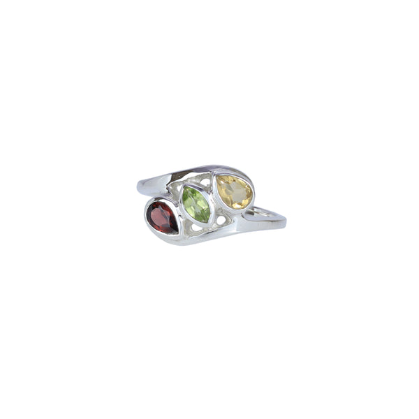 Sterling Silver Multi gemstone Ring SSR426