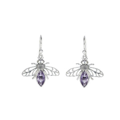 925 Sterling Silver Honey Bee Earrings SSER266