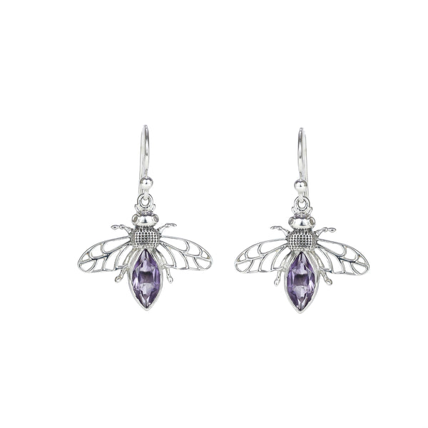 925 Sterling Silver Honey Bee Earrings SSER266