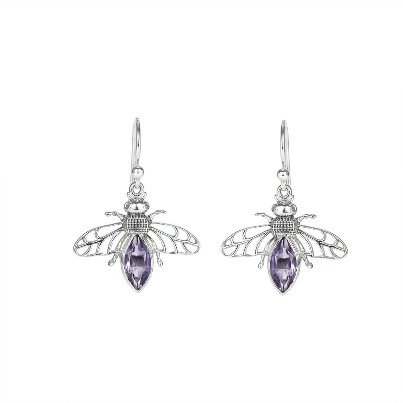 925 Sterling Silver Honey Bee Earrings SSER266