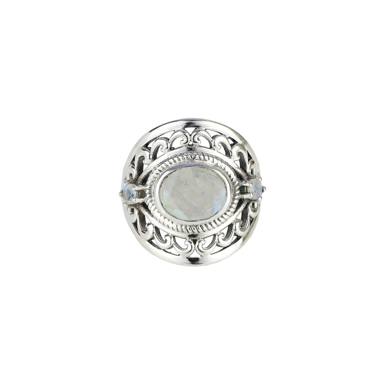 Sterling Silver Moonstone Ring SSR110