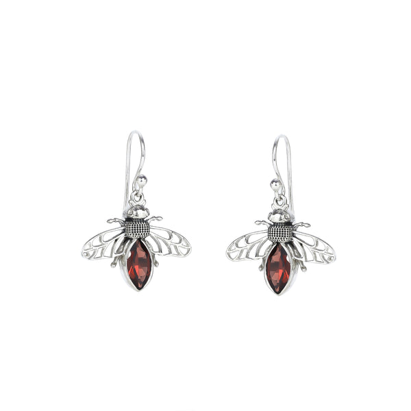 925 Sterling Silver Honey Bee Earrings SSER266