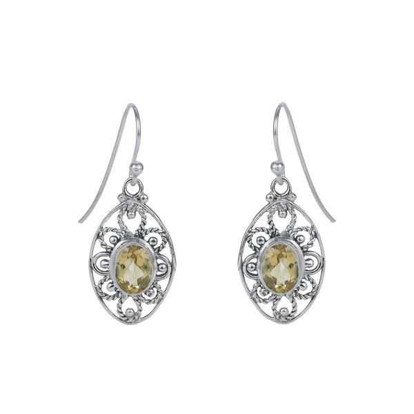 Sterling Silver Citrine Earrings SSER274