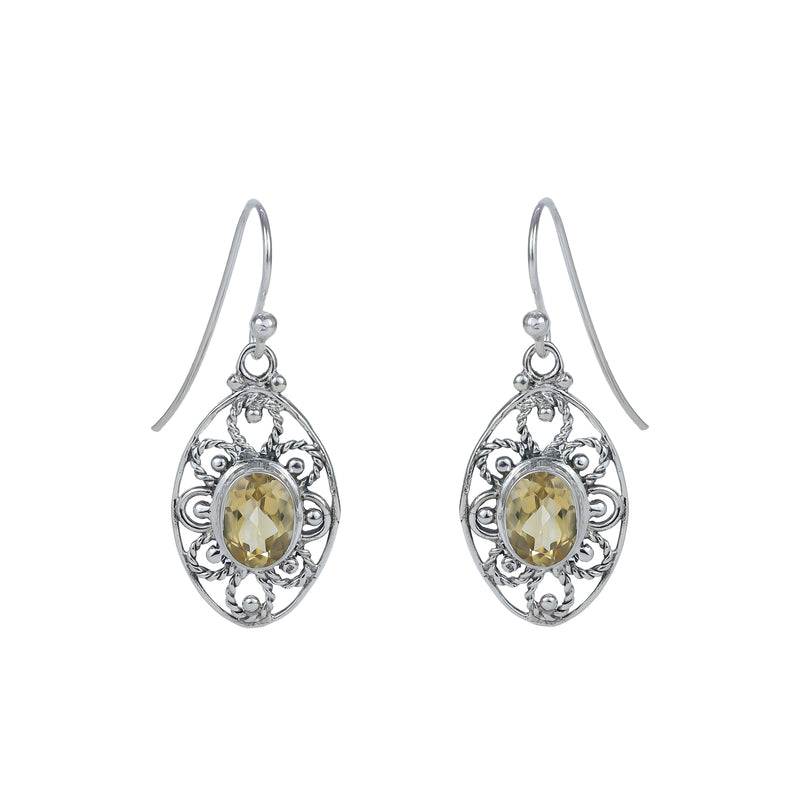 Sterling Silver Citrine Earrings SSER274