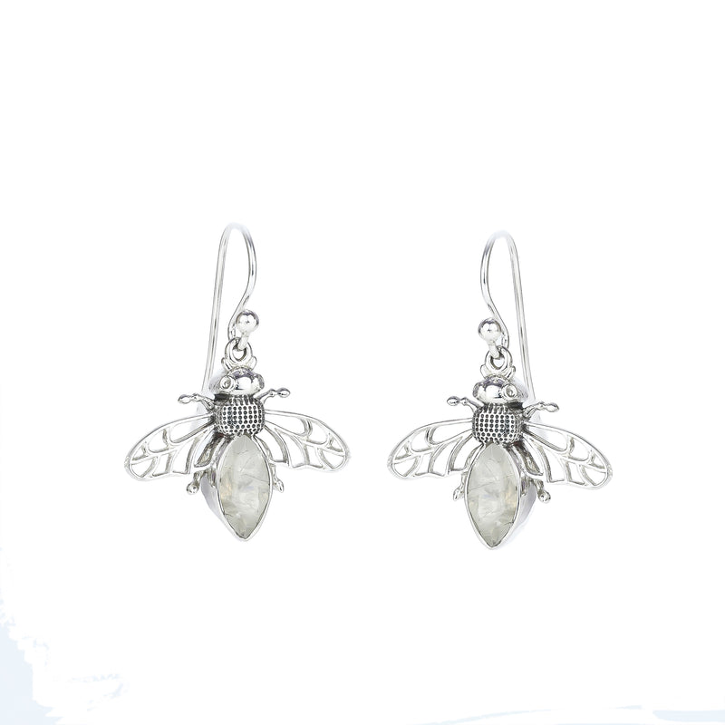 925 Sterling Silver Honey Bee Earrings SSER266