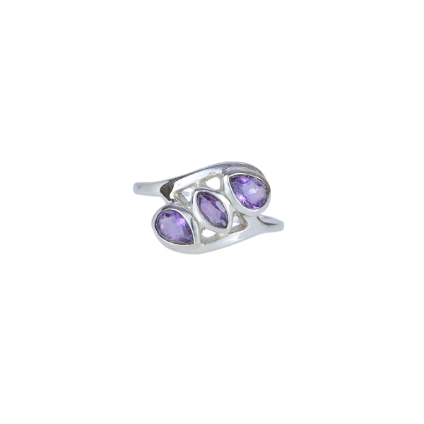 Sterling Silver Amethyst Ring SSR426
