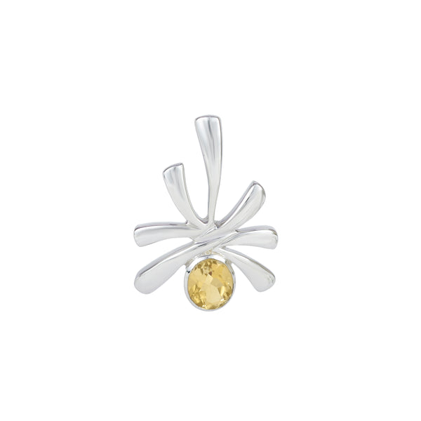 Sterling Silver Citrine Pendant SSP189
