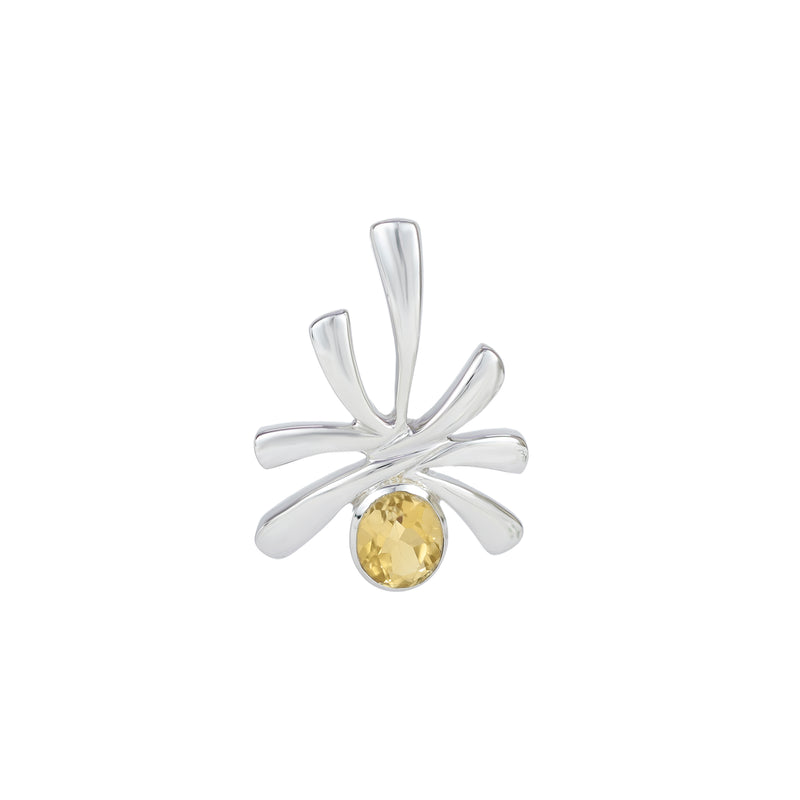 Sterling Silver Citrine Pendant SSP189