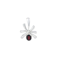 Sterling Silver Garnet Pendant SSP189