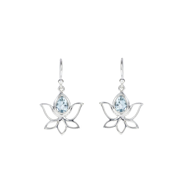 Sterling Silver Blue Topaz Earrings SSER160