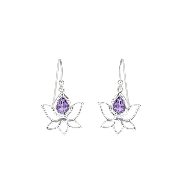 Sterling Silver Amethyst Earrings SSER160