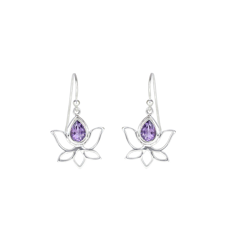 Sterling Silver Amethyst Earrings SSER160