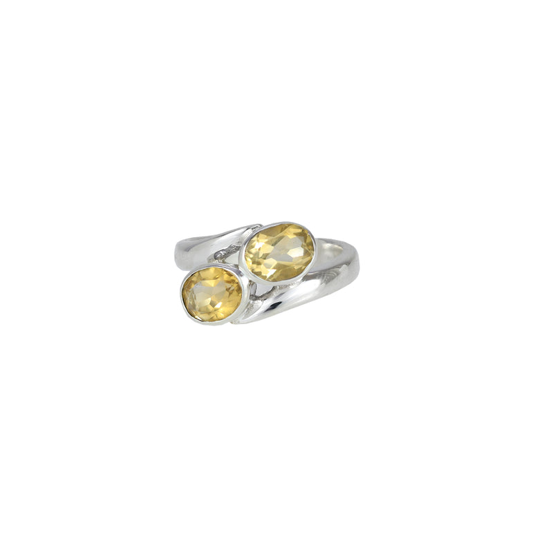 Sterling Silver Citrine Ring SSR149