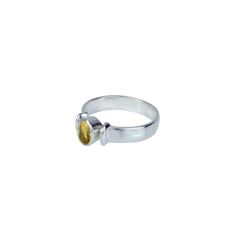 Sterling Silver Citrine Ring SSR106