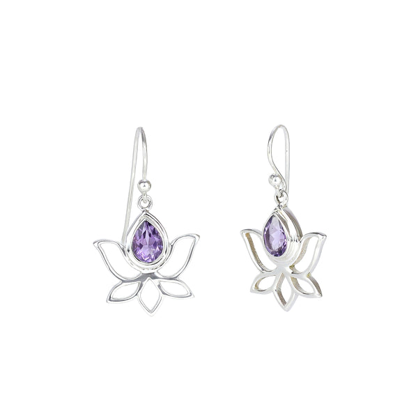 Sterling Silver Amethyst Earrings SSER160
