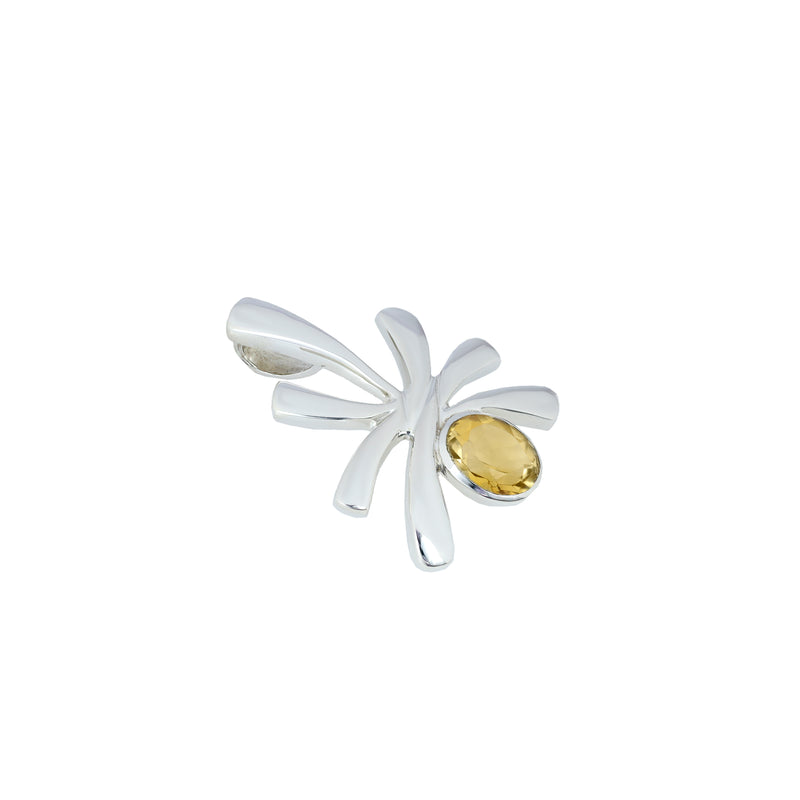Sterling Silver Citrine Pendant SSP189