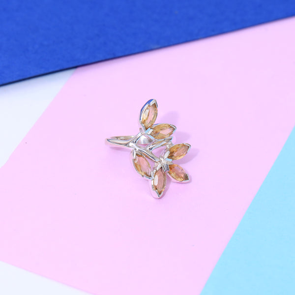Sterling Silver Citrine Ring SSR252