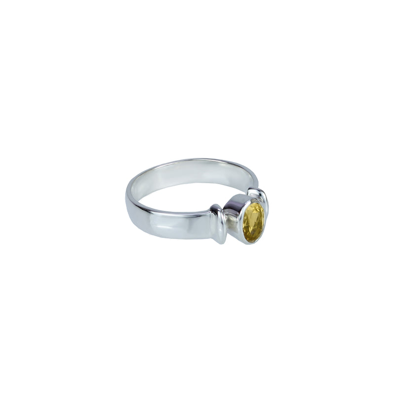 Sterling Silver Citrine Ring SSR106