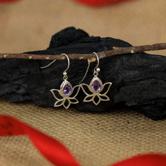 Sterling Silver Amethyst Earrings SSER160