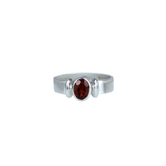 Sterling Silver Garnet Ring SSR106