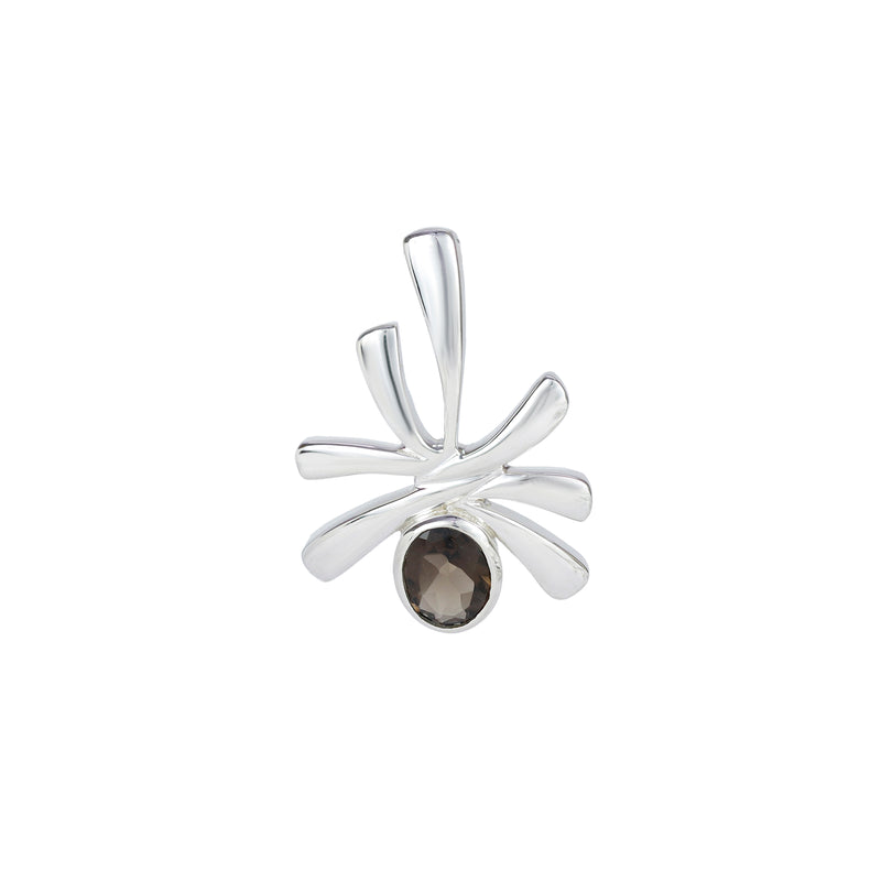 Sterling Silver Smoky Quartz Pendant SSP189