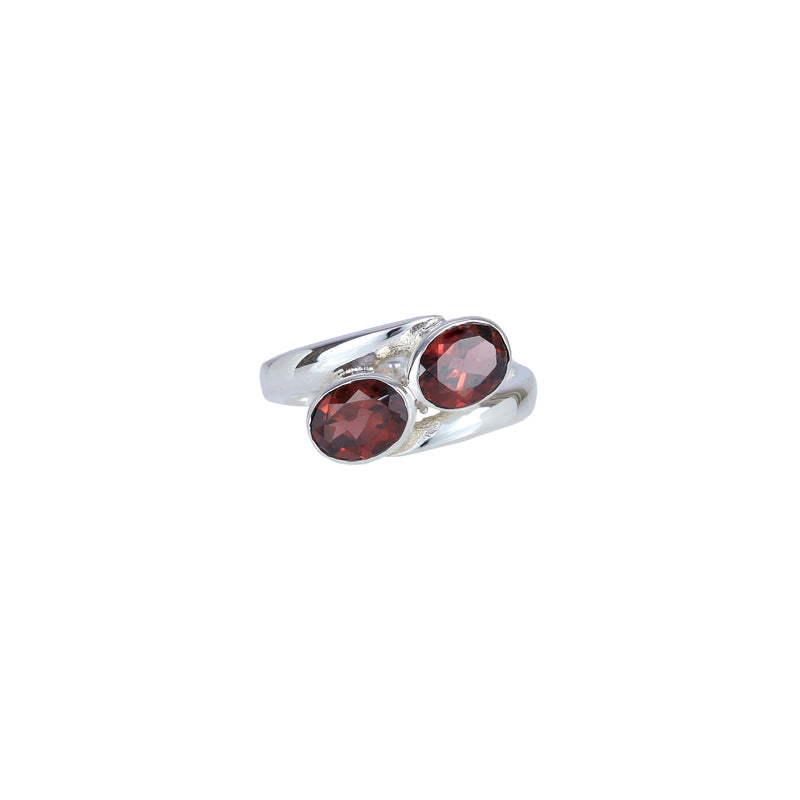 Sterling Silver Garnet Ring SSR149