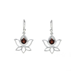 Sterling Silver Garnet Earrings SSER160