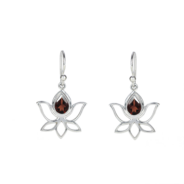 Sterling Silver Garnet Earrings SSER160