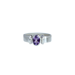 Sterling Silver Amethyst Ring SSR106