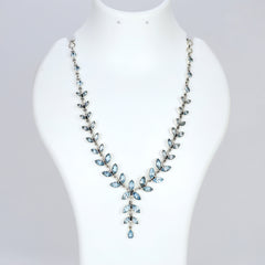 Sterling Silver Blue Topaz Necklace SSN10