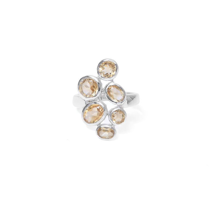 Sterling Silver Citrine Ring SSR80