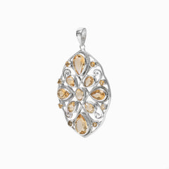 Sterling Silver Citrine Pendant SSP87