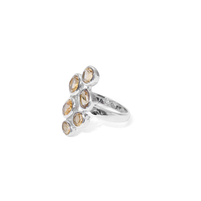 Sterling Silver Citrine Ring SSR80