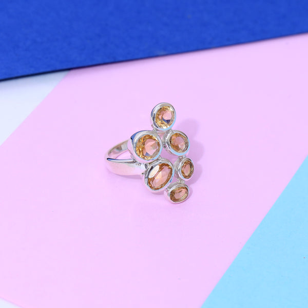 Sterling Silver Citrine Ring SSR80