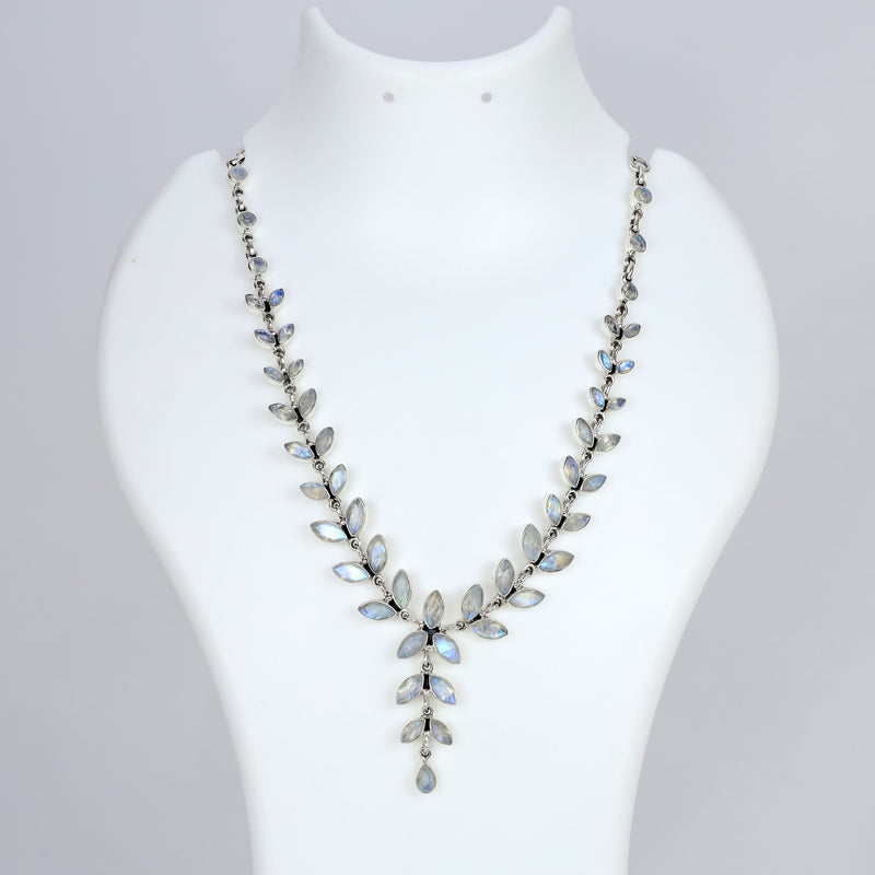 Sterling Silver Moonstone Necklace SSN10