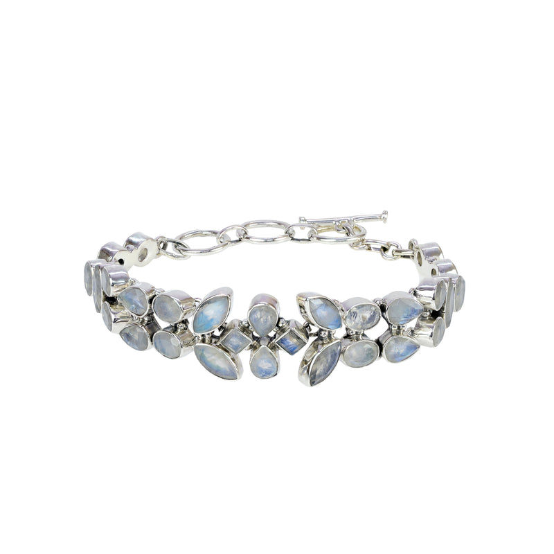 Sterling Silver Moonstone Bracelet SSBR105