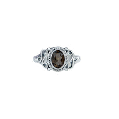 Sterling Silver Smoky Quartz Ring SSR296