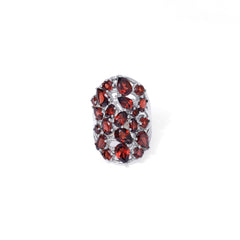 Sterling Silver Garnet Ring SSR365