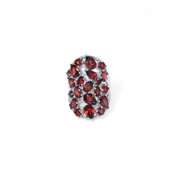 Sterling Silver Garnet Ring SSR365