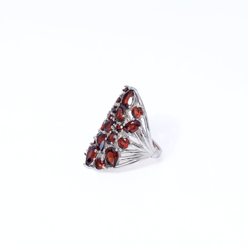 Sterling Silver Garnet Ring SSR365