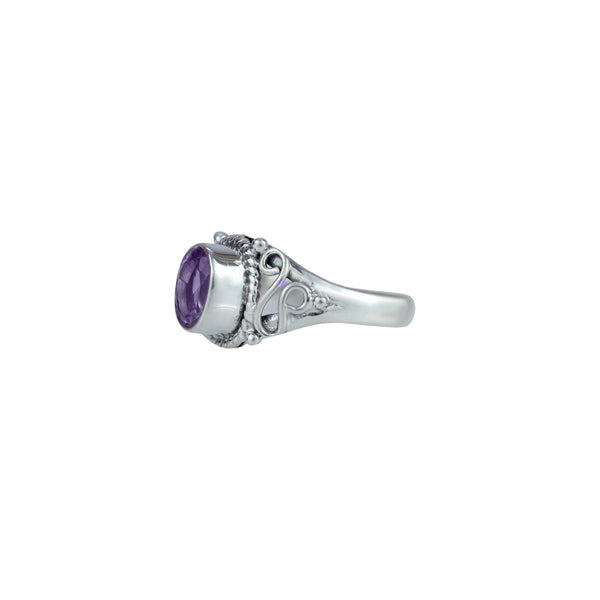 Sterling Silver Amethyst Ring SSR296